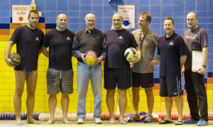 Ken (third from left) with Enfield's coaches last year