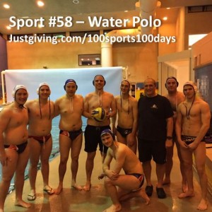 Greg, holding the ball, found water polo "a tough, but enjoyable team sport"